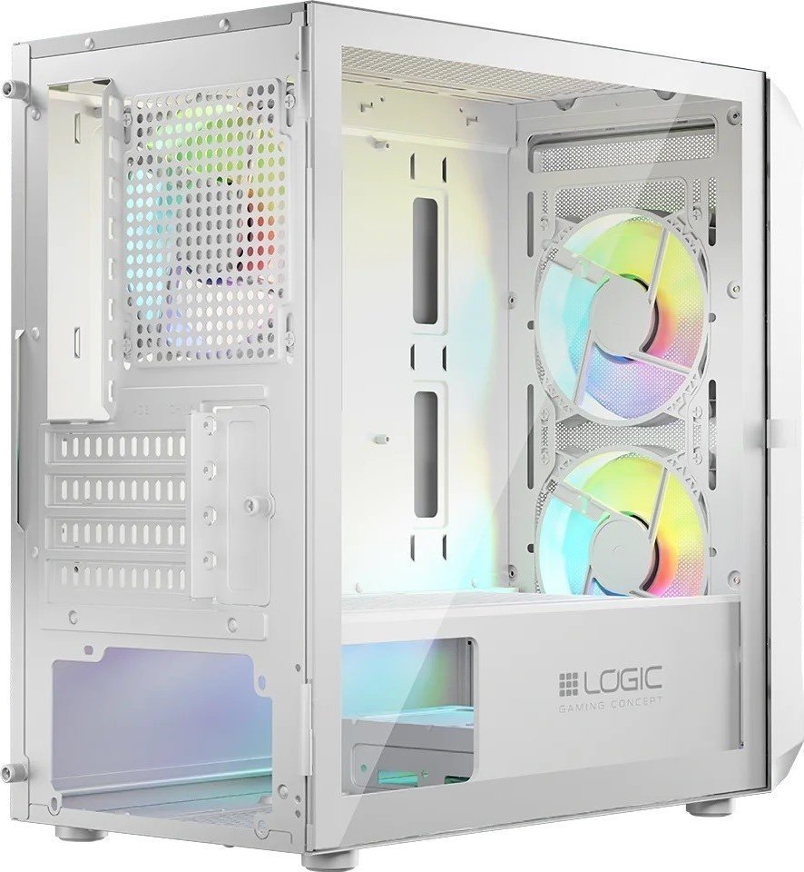 Logic Concept Portos Mini ARGB Case, White, Mini Tower - Thumbnail 2