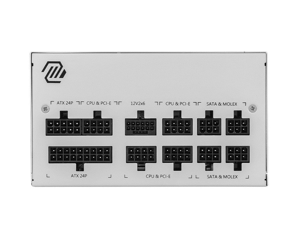 MSI MAG A850GL Power Supply, White, 5W - Thumbnail 3