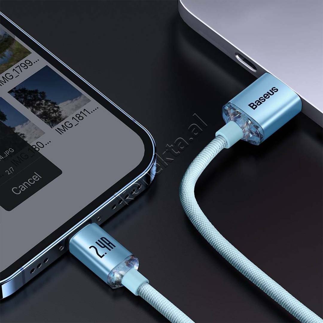Baseus USB to Lightning Charging Cable, 1.2m, Blue - Thumbnail 8
