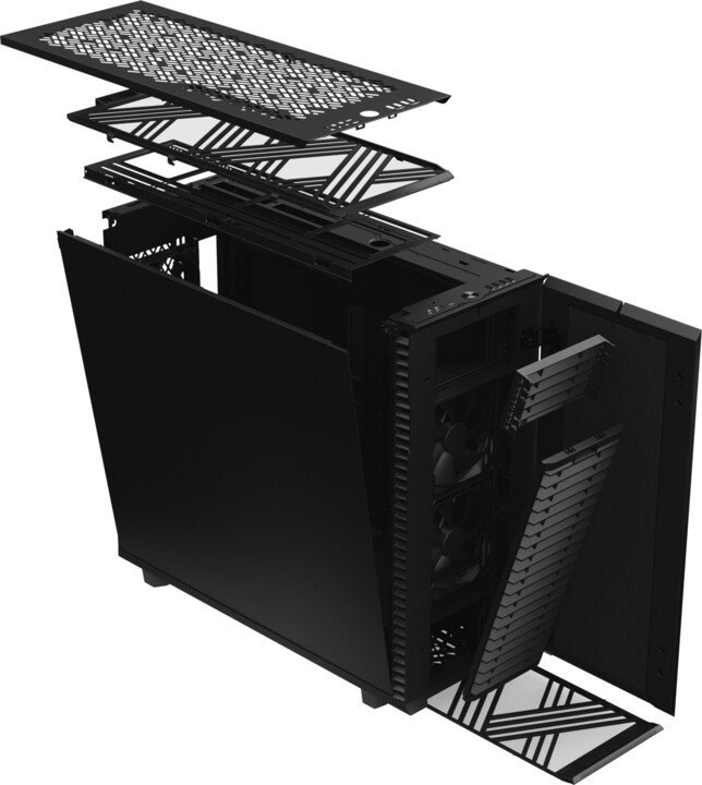 Fractal Design Define 7 XL Case, Black Solid - Thumbnail 5