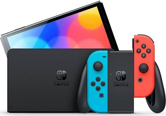 Nintendo Switch OLED Console, Red/Blue - Thumbnail 2