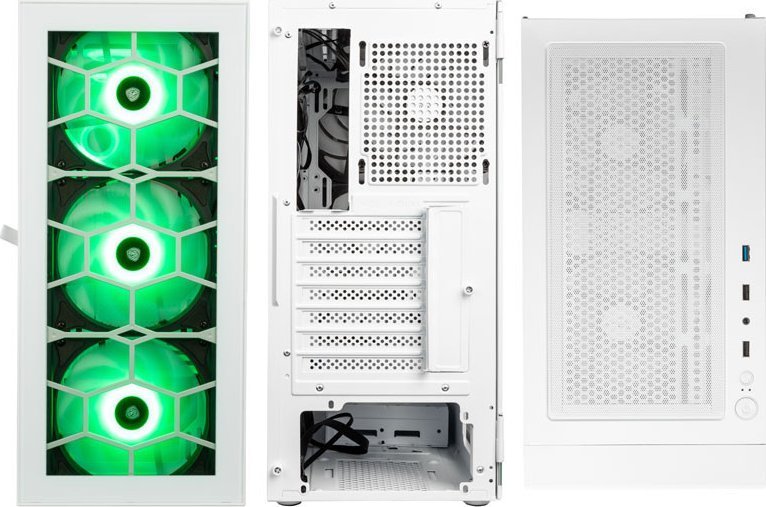 Kolink Observatory HF Glass ARGB Case, White, Midi Tower - Thumbnail 4