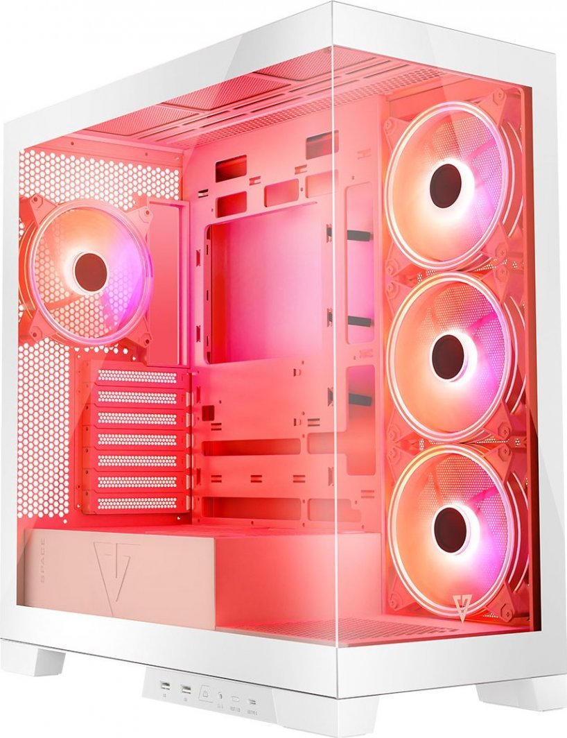 Modecom Volcano Space Apex ARGB Case, White, Midi Tower - Thumbnail 24