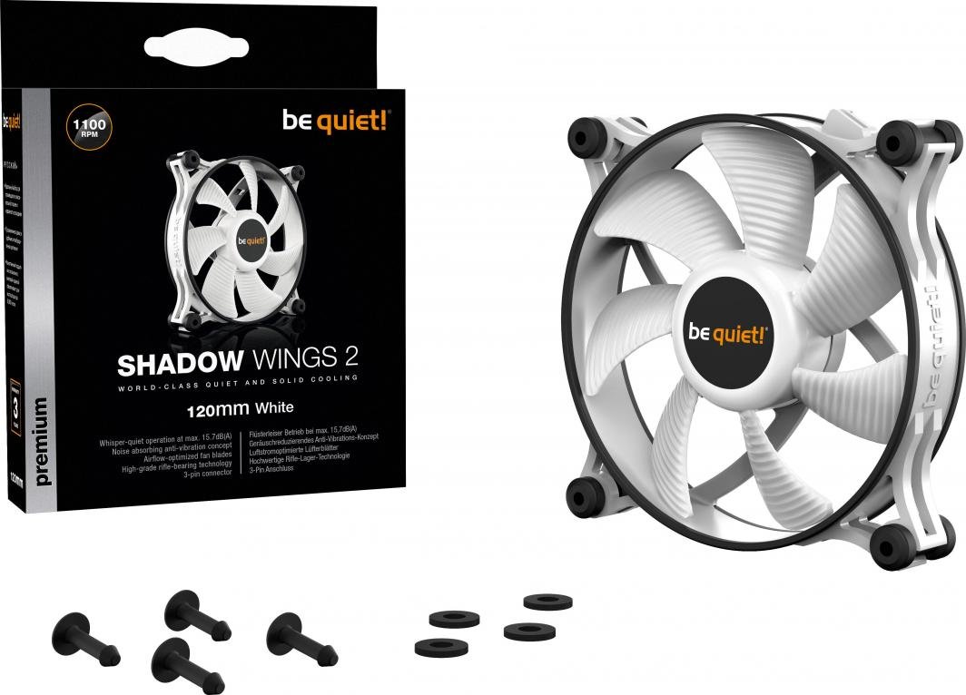 Be quiet! Shadow Wings 2 Fan, 120 mm, White - Thumbnail 5