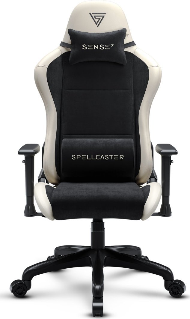 SENSE7 Spellcaster FUKU Chair, Material + Leather, Black/Beige - Thumbnail 3