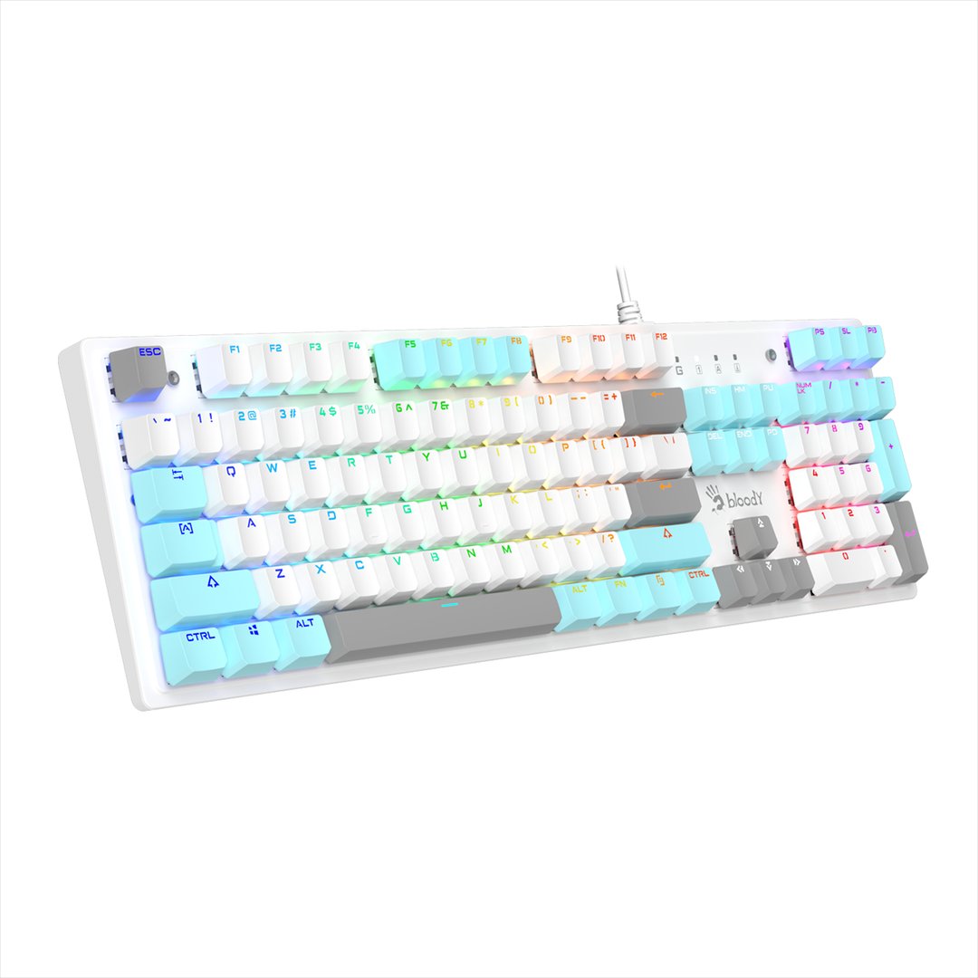 A4tech Bloody S510R Keyboard, White - Thumbnail 4