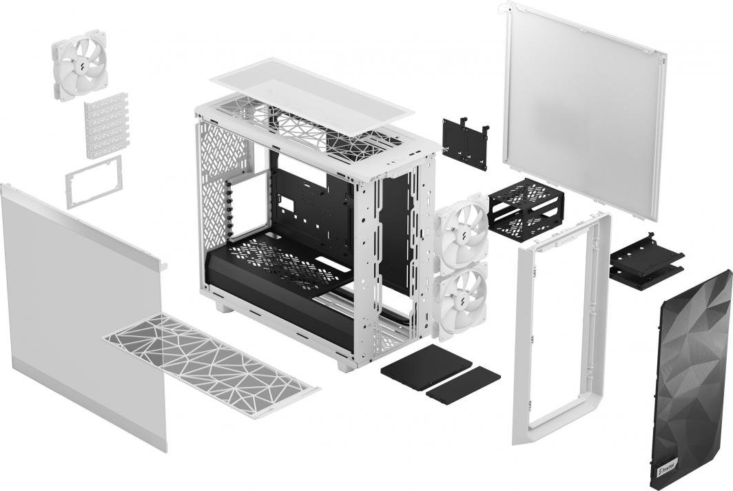 Fractal Design Meshify 2 Lite TG Case, Clear Tint, Midi Tower - Thumbnail 5