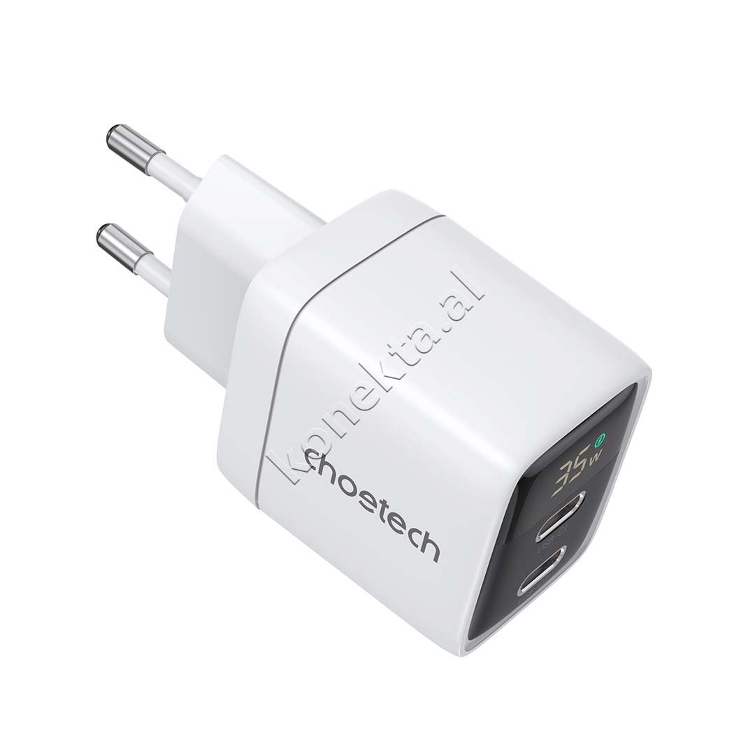 Choetech Adaptor Karikimi 35W Me 2 Porta Type-C Dhe Display - Thumbnail 2