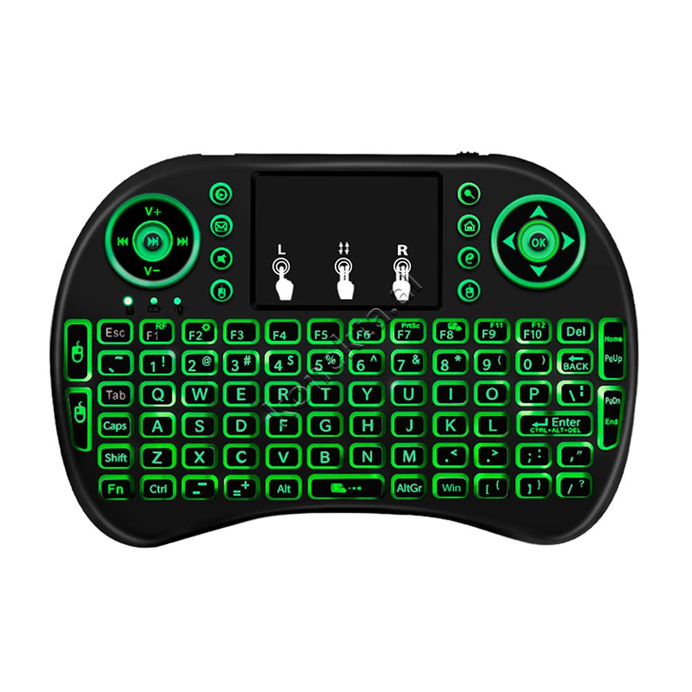 Tjetertjeter i8 Wireless Remote Control, Black, RGB Lighting, Keyboard and Mouse Combo - Thumbnail 6