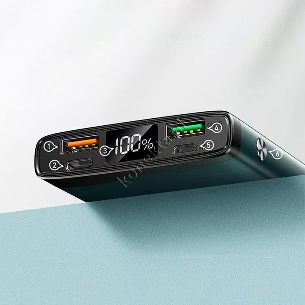 Remax 10000mah External Battery, Black, 3 Ports - Thumbnail 10