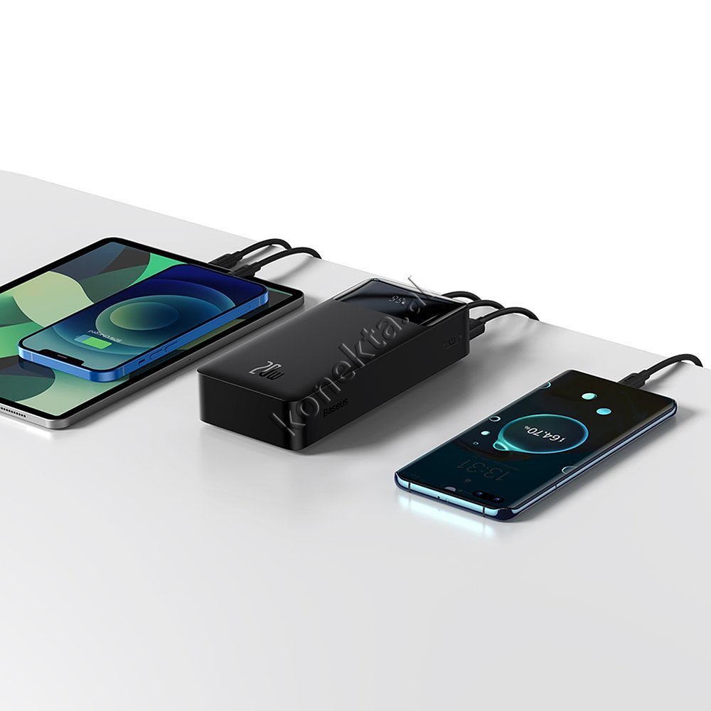 Baseus 30000mAh Power Bank, 15W & 20W, 3 Ports, Black - Thumbnail 10
