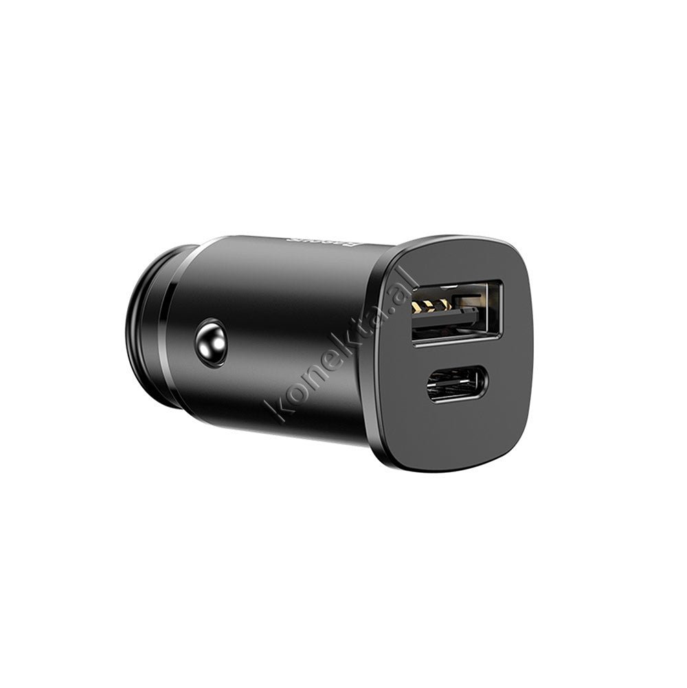 Baseus Adaptor Karikimi Inteligjent Per Makine 30w, E Zeze / E Kuqe / E Argjendte - Thumbnail 4