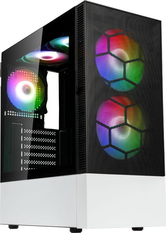 Kolink Observatory MX Mesh ARGB Case, Black and White, Midi Tower - Image 1