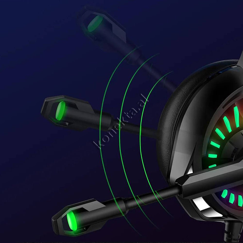 XO Gaming Headphones with RGB Lights, Aux 3.5mm Jack, Extra Bass and HD Microphone - Thumbnail 7