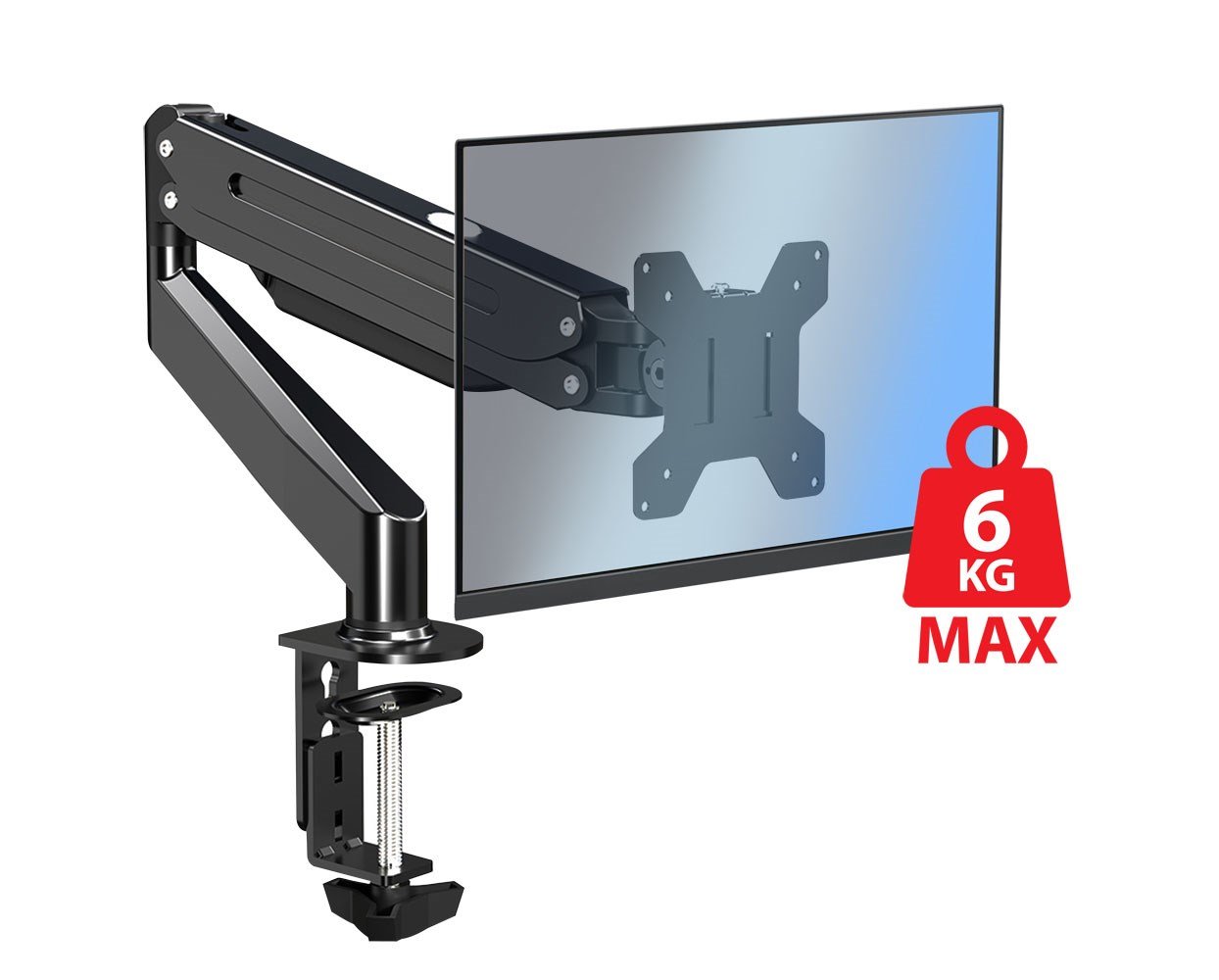Esperanza ERW019 Monitor Stand, 27-inch, Black - Thumbnail 6