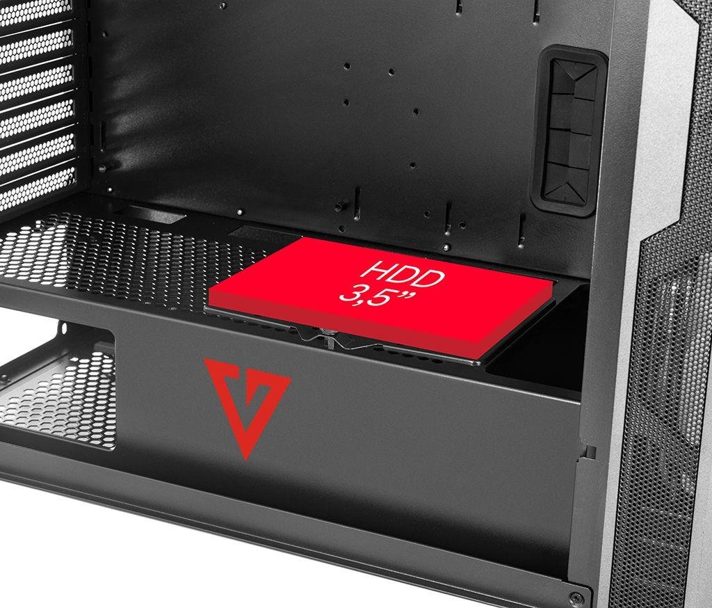 Modecom Volcano Amirani ARGB Case, Black, Midi Tower - Thumbnail 7