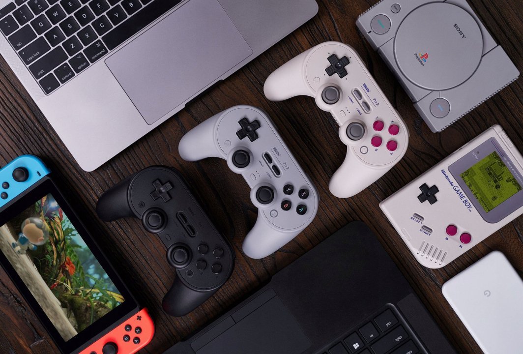 8BitDo Pro 2 Controller, Wireless, Grey - Thumbnail 3