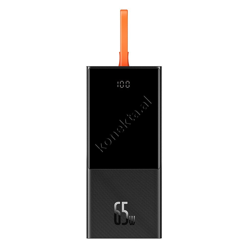 Baseus 65W 20000mAh Power Bank, Black, With 3 Ports and Type-C Cable - Thumbnail 3
