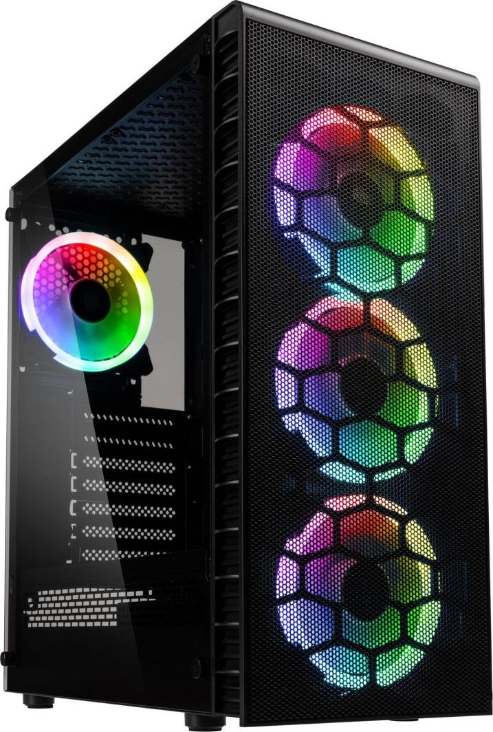 Kolink Observatory Lite Mesh ARGB Case, Black, Midi Tower - Image 1