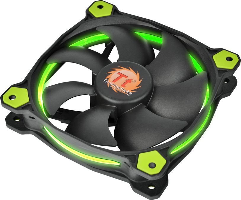 Thermaltake Riing LED Fan, 140 mm, Green - Thumbnail 5