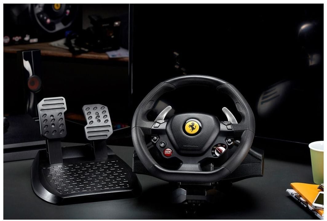 Thrustmaster T80 Ferrari 488 GTB Edition Steering Wheel, Wired, Black - Thumbnail 2
