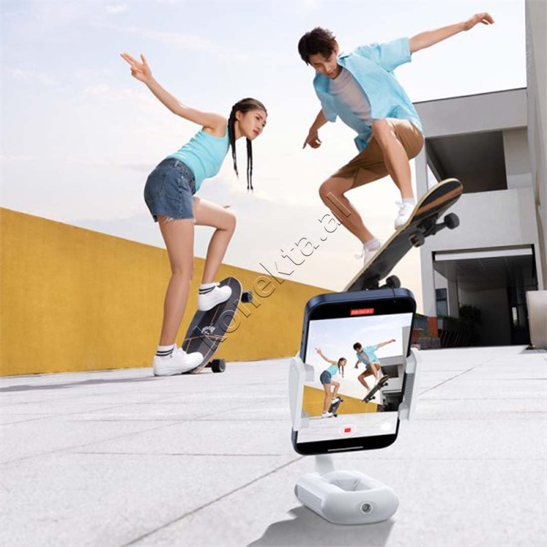 Baseus Tripod dhe Selfie Stick me Bluetooth, E Bardhe - Thumbnail 8