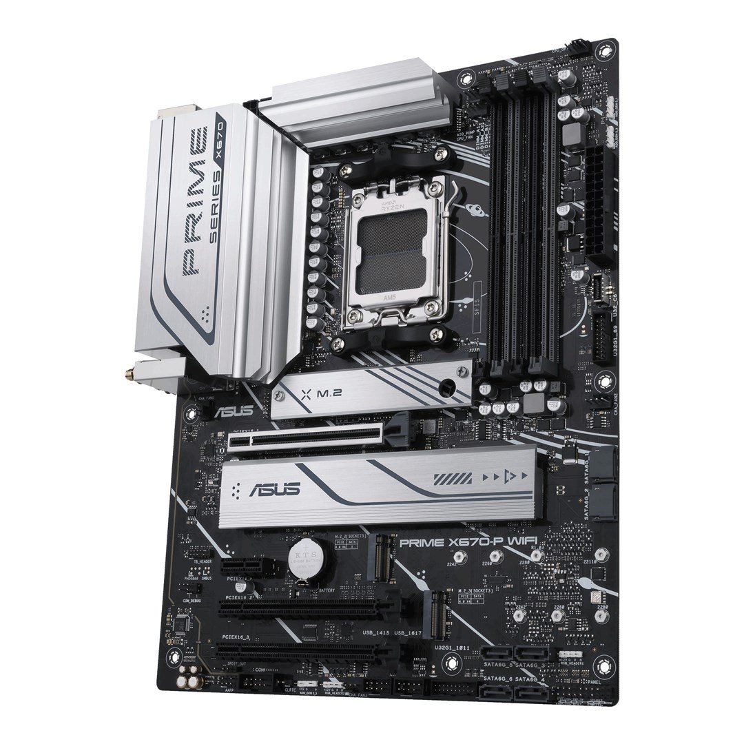ASUS PRIME X670-P WiFi AMD X670 Socket AM5 ATX Motherboard - Thumbnail 7