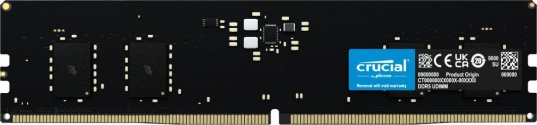 Crucial DDR5 Memory, 8 GB, 5600 MHz, CL46, CT8G56C46U5 - Image 1