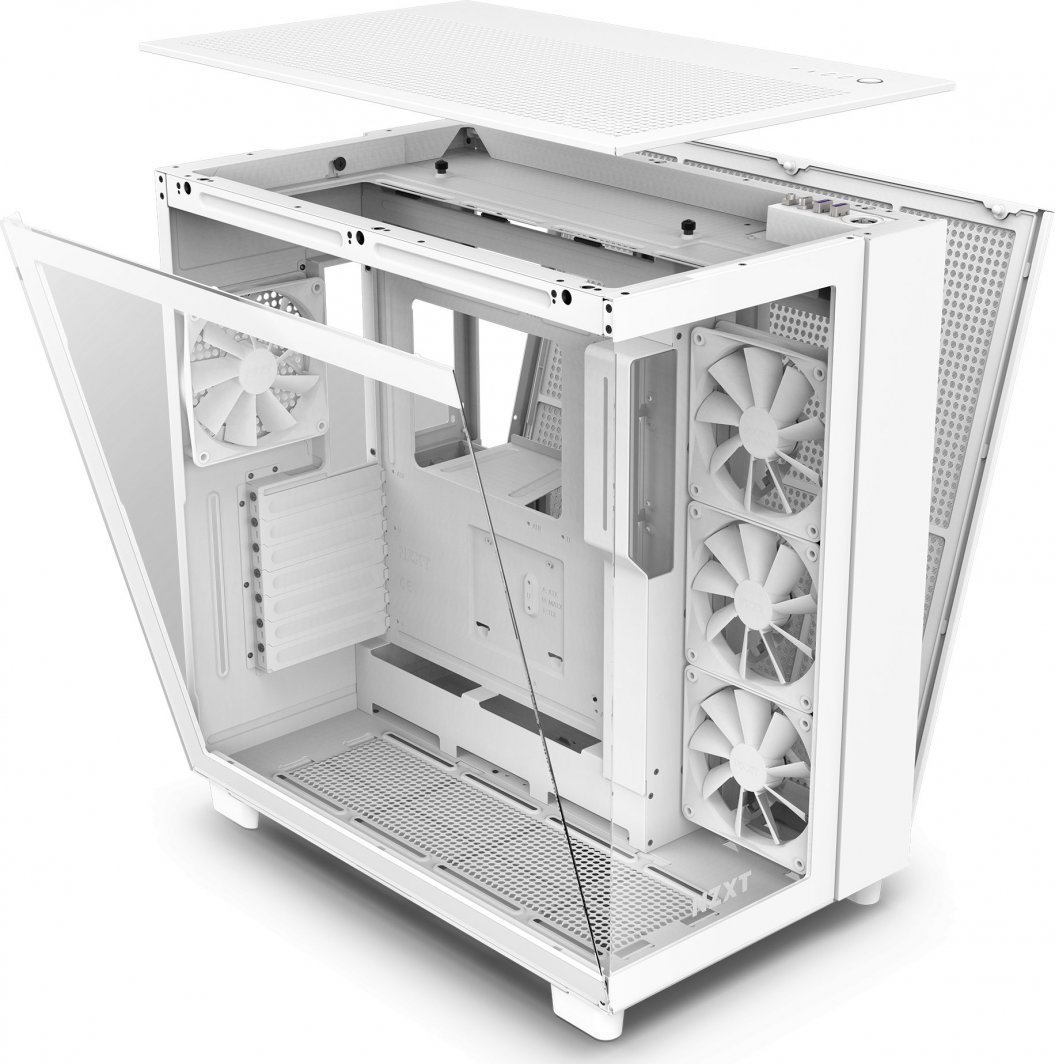 NZXT H9 Flow Case, White - Thumbnail 3