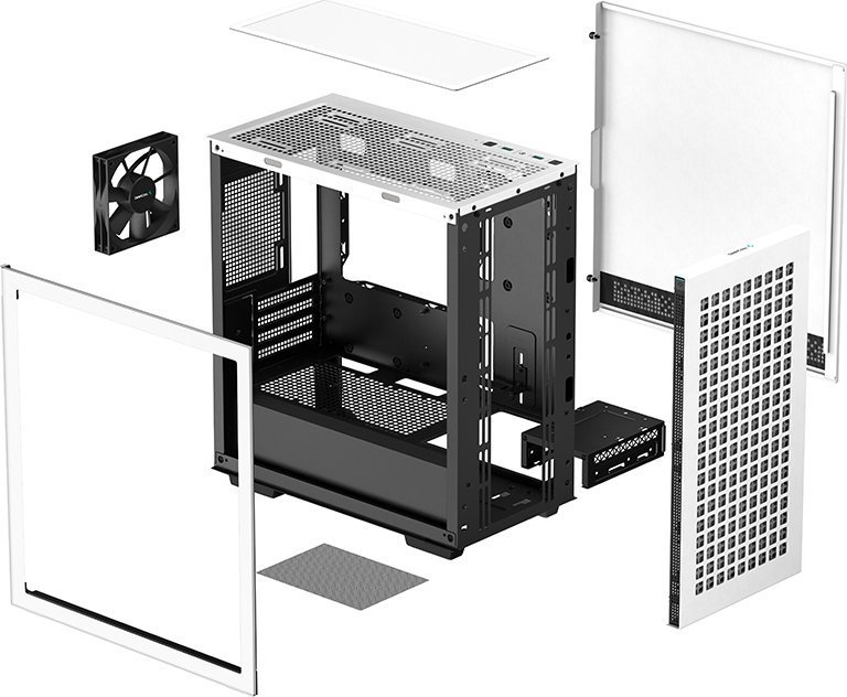 Deepcool CH370 Case, White, Midi Tower - Thumbnail 12