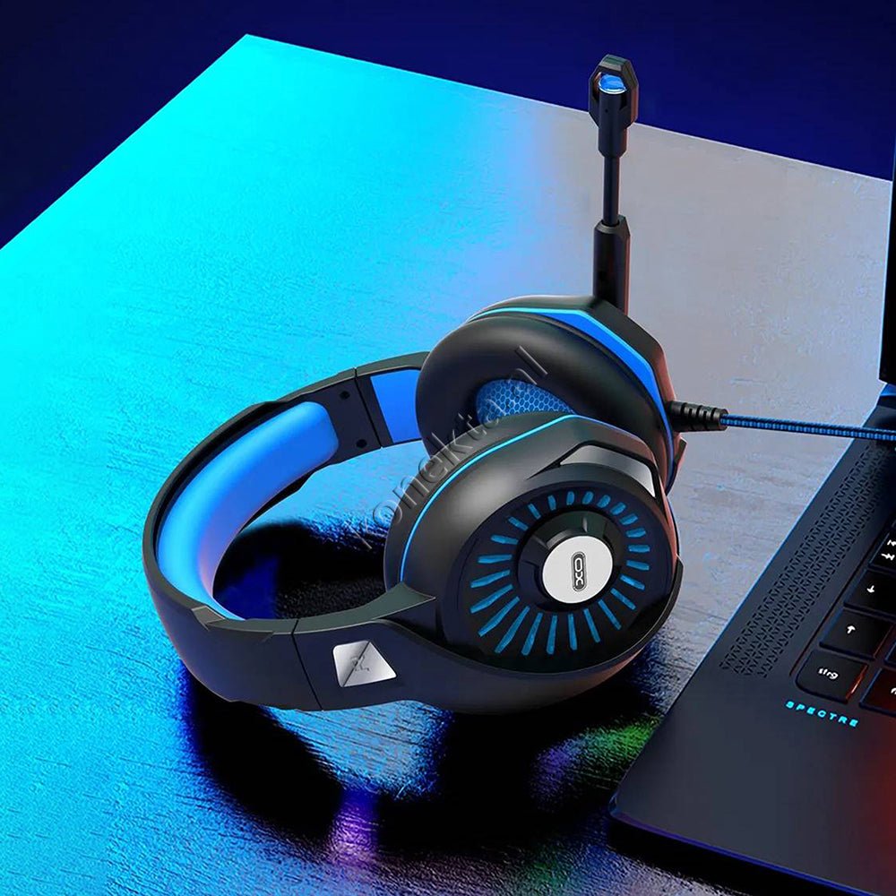XO Gaming Headphones with RGB Lights, Aux 3.5mm Jack, Extra Bass and HD Microphone - Thumbnail 4