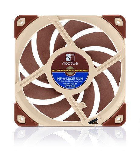 Noctua NF A12x25 ULN Fan, 12 cm, Red / Beige - Thumbnail 4