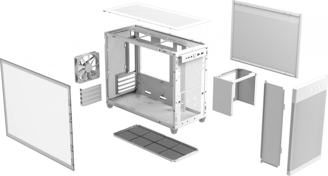 Asus Prime AP201 Case, Tempered Glass, Mini Tower - Thumbnail 11