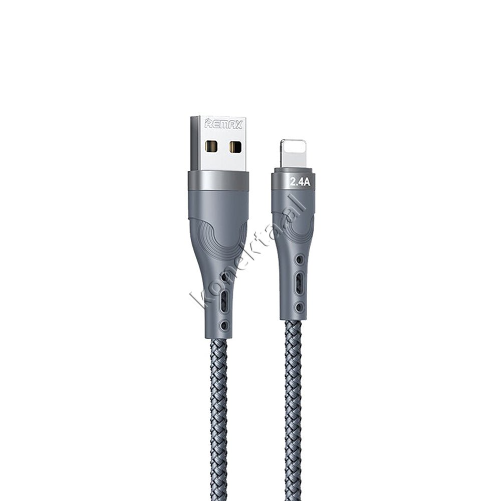 REMAX USB Charging Cable, 1m, Black / Silver, Lightning / Type-C / Micro 2.4A - Thumbnail 3