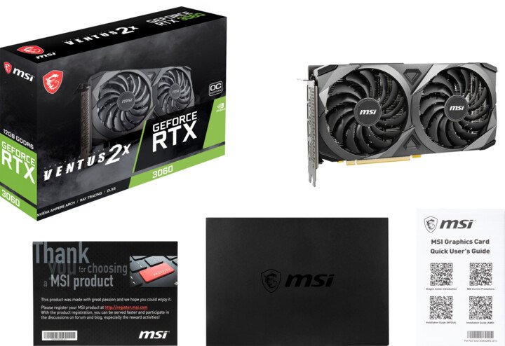 MSI GeForce RTX 3060 Ventus 2X OC 12GB GDDR6 Graphics Card - Thumbnail 7