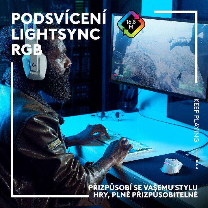 Logitech G502 X Plus Mouse, White - Thumbnail 5