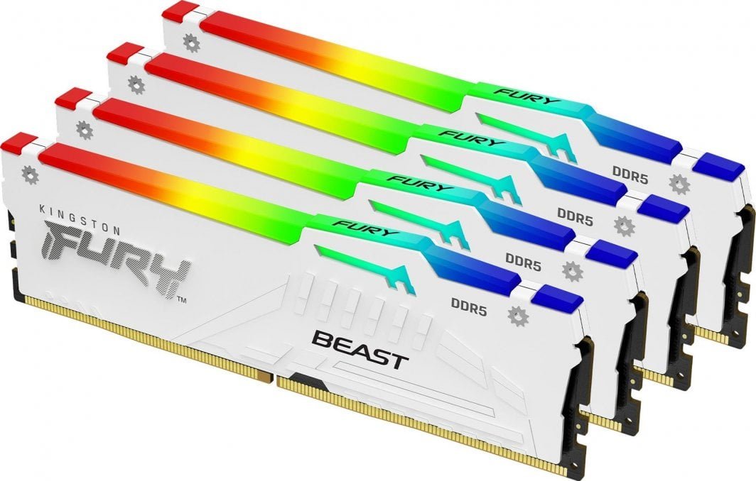 Kingston Fury Beast Memory, DDR5, 128 GB, 5200 MHz, CL40, RGB - Image 1