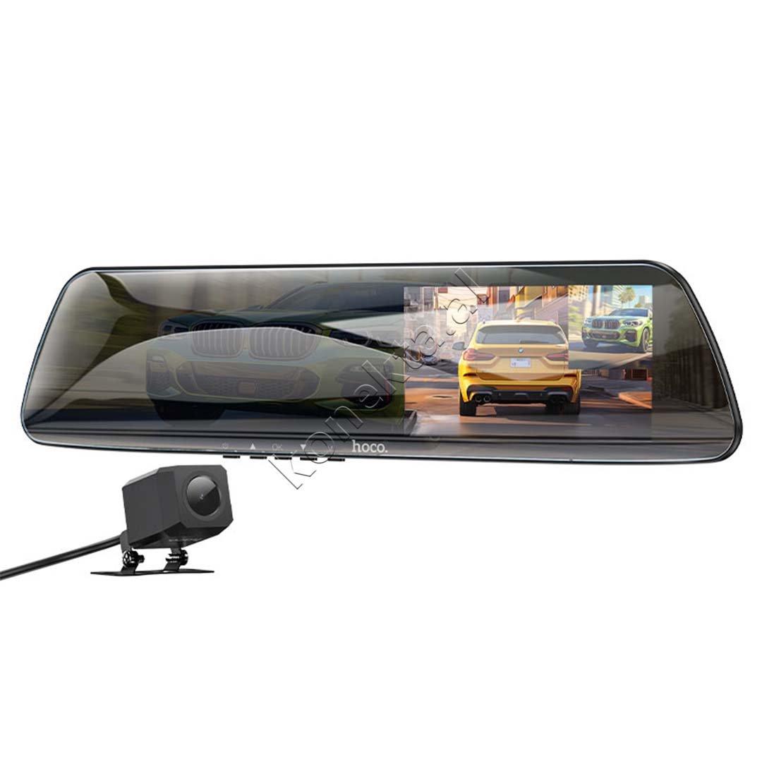 Hoco Kamera Pasqyre Per Makine Me Ekran 4.5" + Kamera Mbrapa - Image 1