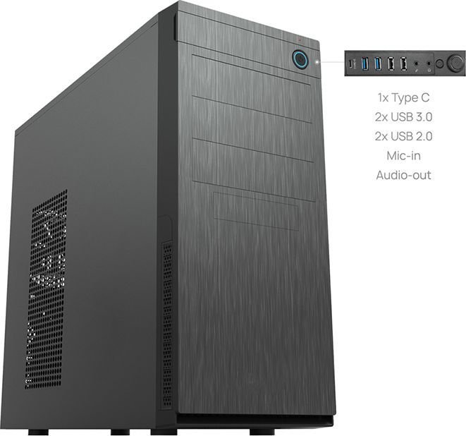 Chieftec Elox HC-10B-OP Case, Midi Tower - Thumbnail 2