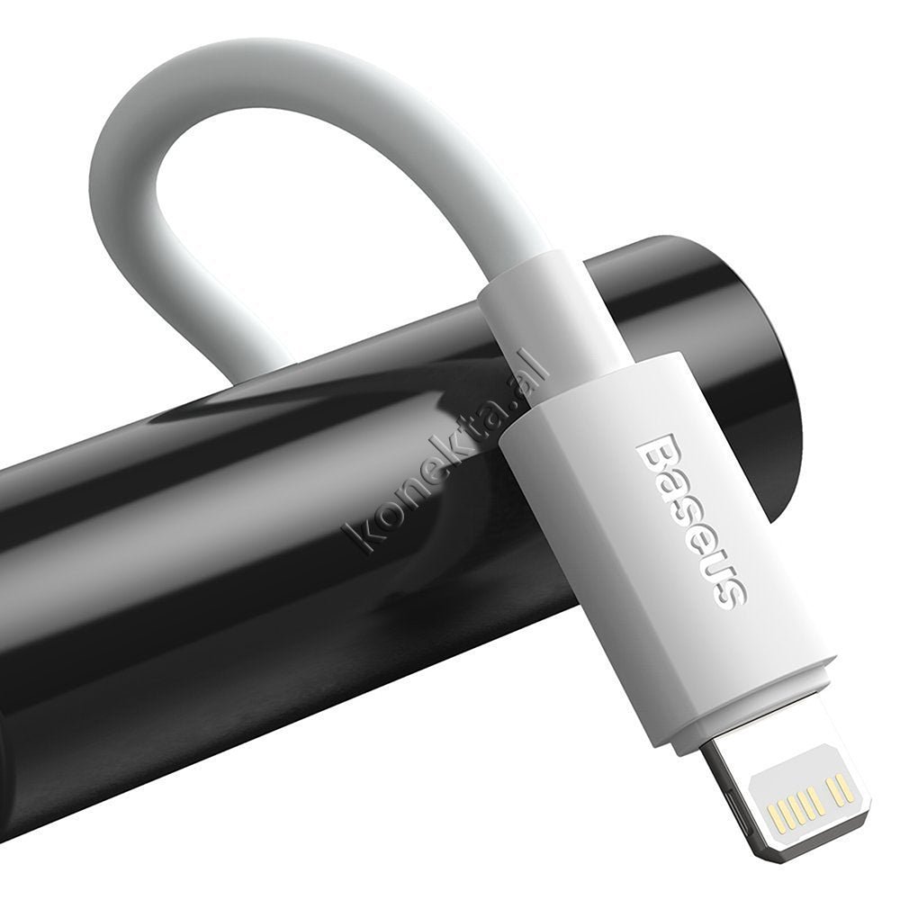 Baseus Charging Cable, 1.5m, Type-C to Lightning, Fast Charge 20W, White - Thumbnail 2