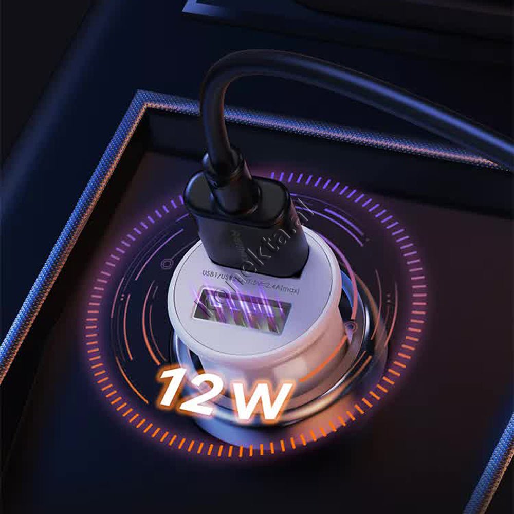 Remax Adaptor Karikimi Per Makine Me 2 Porta, E Zeze / E Bardhe - Thumbnail 7