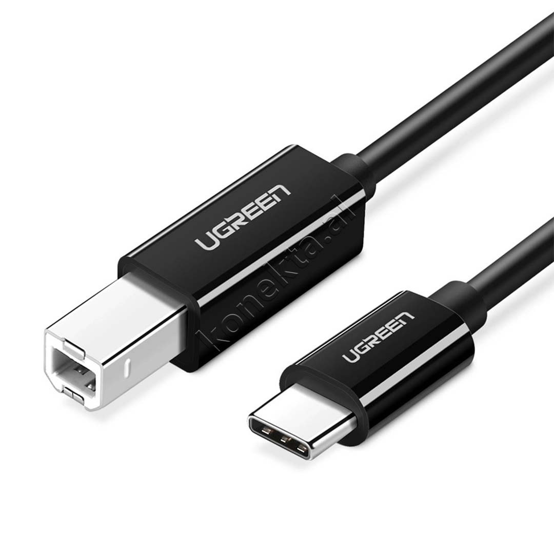 UGreen USB-C 2.0 to USB-B Printing Cable 1m, Black - Image 1