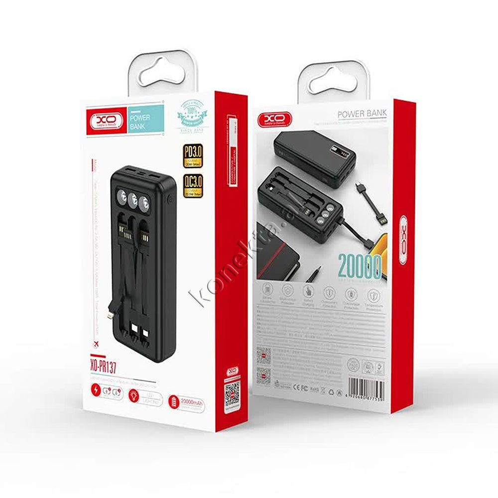 XO 20000mAh Battery, Black - Thumbnail 2