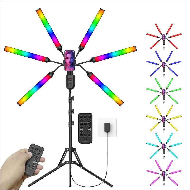 tjetertjeter Trekembesh Tripod Me 6 Drita LED Te Palosshme - Thumbnail 11