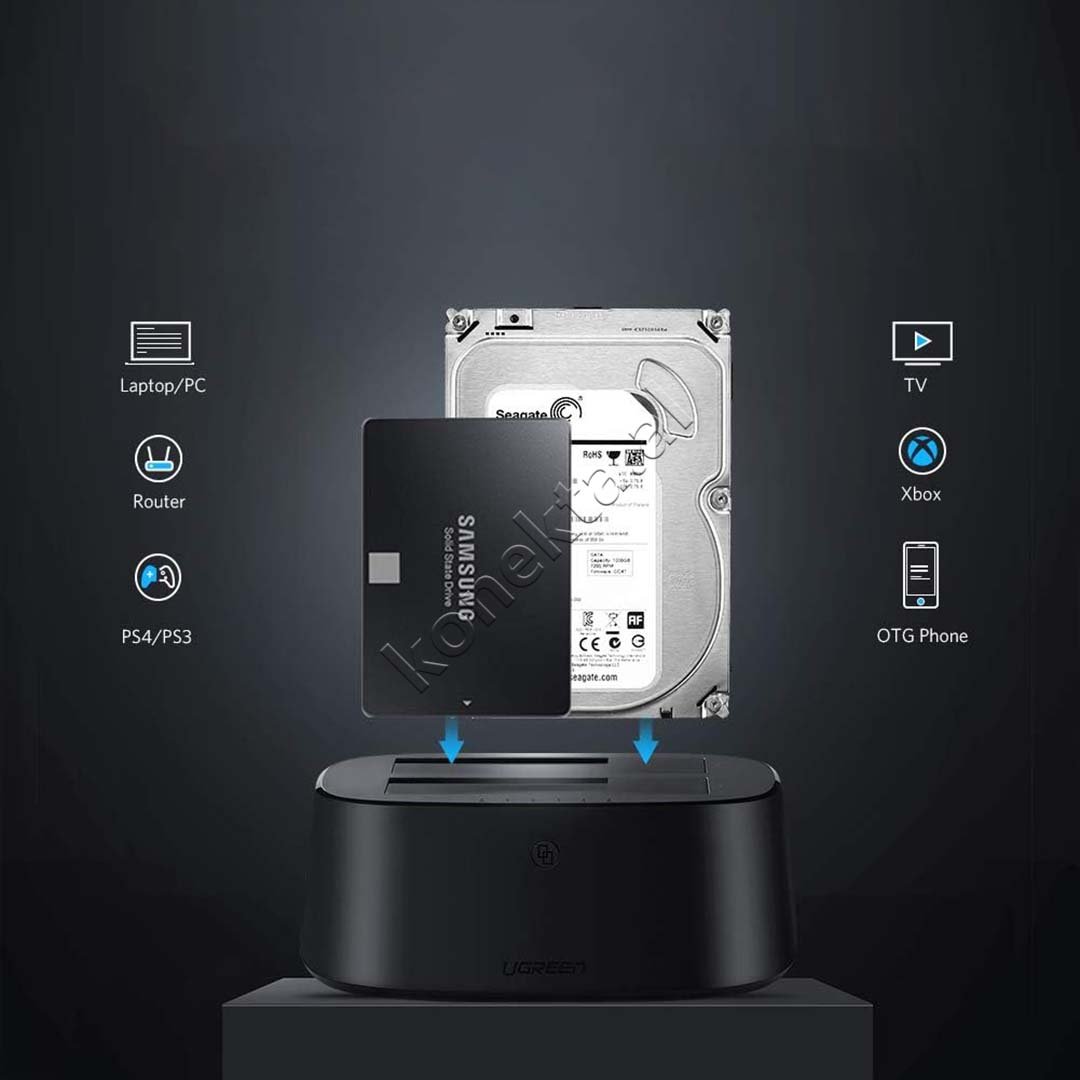 UGreen SATA HDD SSD Reader, 2.5" 3.5" USB 3.0 - Thumbnail 8