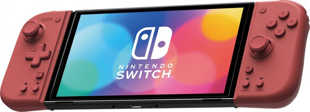 Hori Split Compact Controller, Apricot, Wired, Red - Image 1