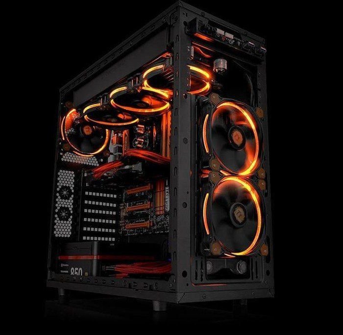 Thermaltake Riing 14 LED Cooler, 140 mm, Orange - Thumbnail 5