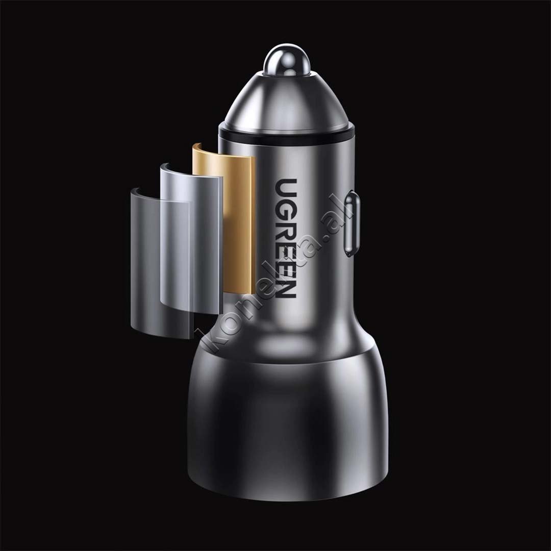 UGreen Car Charger, 36W, Black, USB-A & USB-C - Thumbnail 6