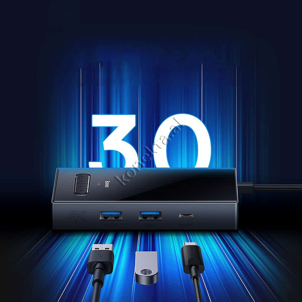 Baseus Adaptor HUB Me Shumë Porta 8 në 1 - Thumbnail 8