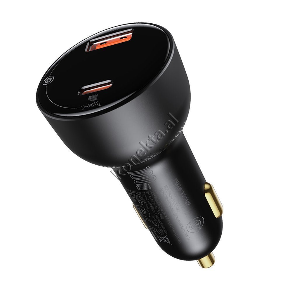 Baseus Car Charger 100W with Type-C to Type-C Cable - Thumbnail 5